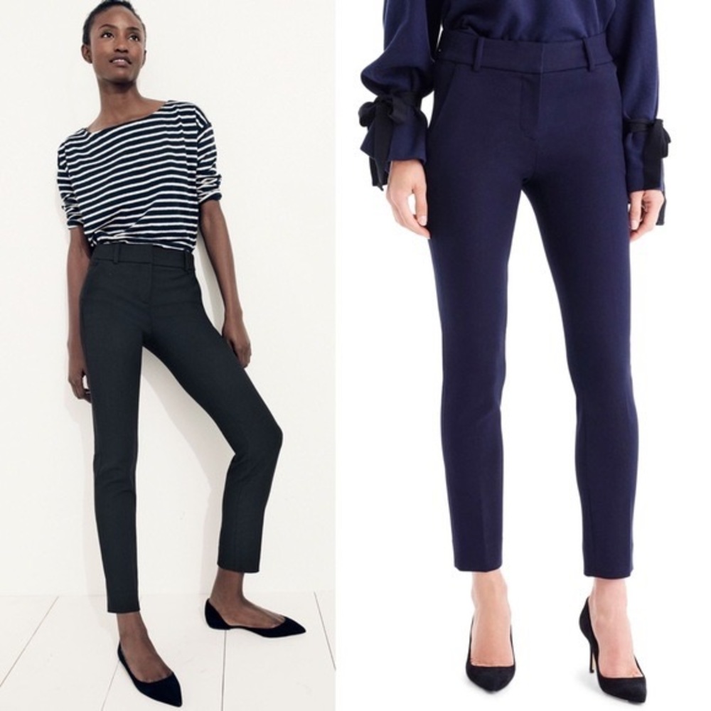 J Crew High Rise Cameron trouser in navy - washable work pant